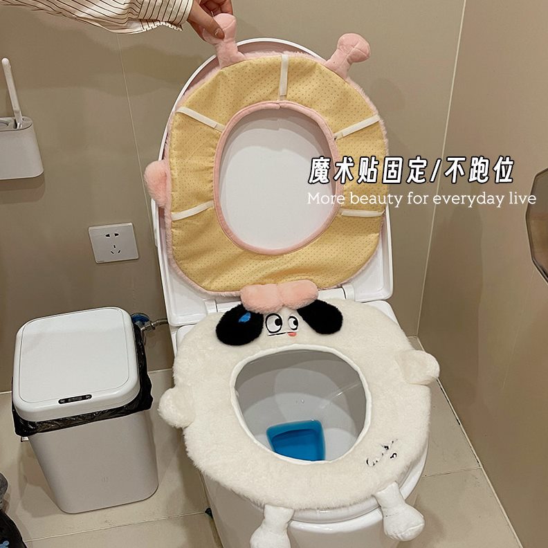 直销F63X可爱马桶坐垫冬天家用马桶座圈冬季女孩坐便器垫圈通用加