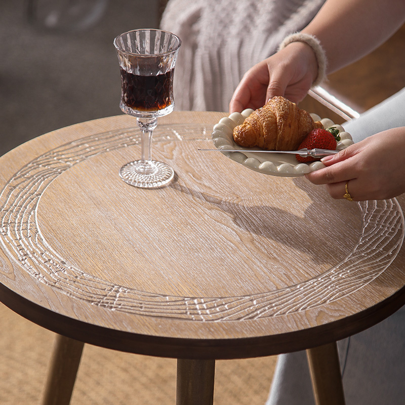 摩洛哥复古实木边几阳台小茶几