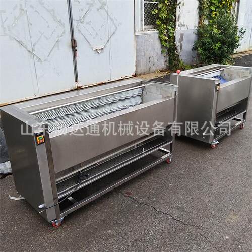 多种规格电动毛刷清洗机刺梨牛蒡土豆去泥清洗平行毛刷辊清洗设备
