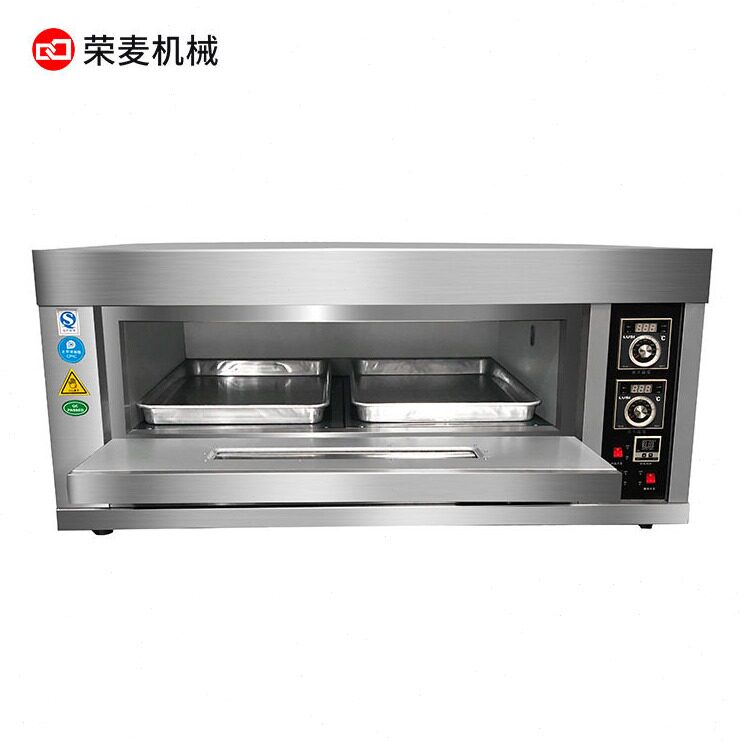 直销一层两盘披萨蛋糕电烤箱面包烘烤箱商用烘焙设备蒸汽大型月饼