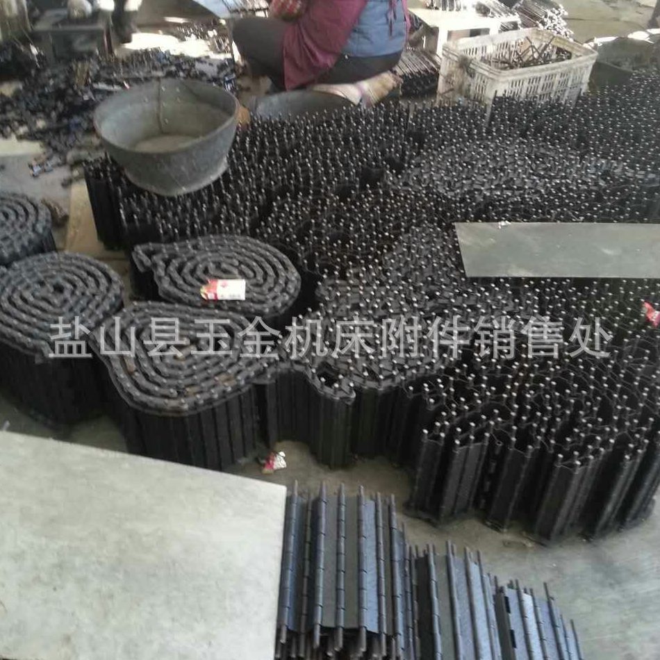 直销煮黑防锈处理排屑机链板机床机械传动输送链板不锈钢链板厂家