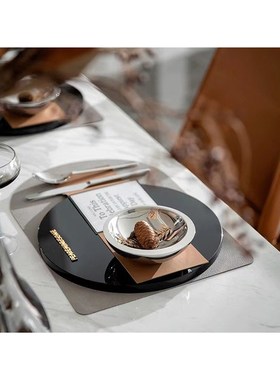 现代样板房间餐具套装会所别墅西式餐具大理石餐盘刀叉勺整套