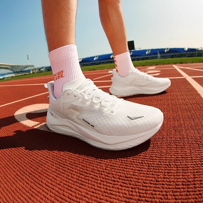 361°启航运动鞋男2025夏季新款缓震回弹跑鞋网面超轻竞训跑步鞋