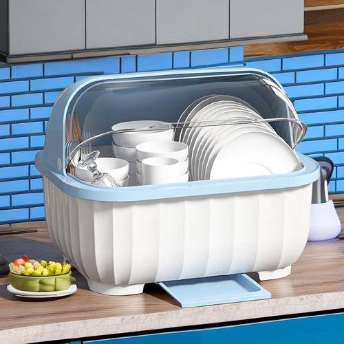 厨房沥水碗柜带盖放碗箱装碗碟盘餐具家用碗架置物架子碗筷收纳盒