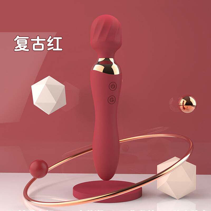 家用小型按摩棒手持式触控双头按摩男女电动便携式MINI震动按摩器