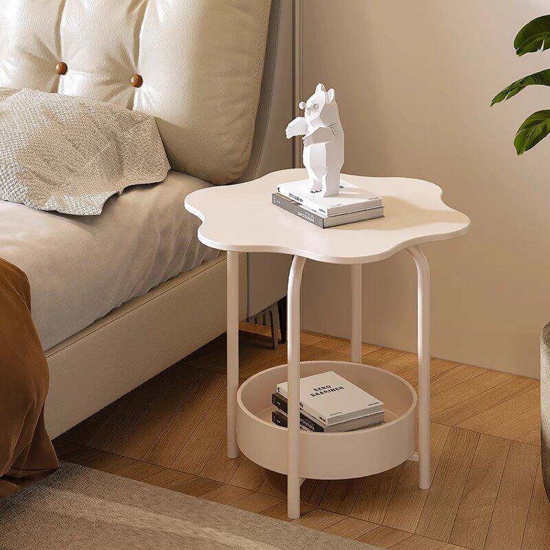 花花床头柜创意花瓣边几可收纳沙发边柜奶油风桌子床头柜小茶几