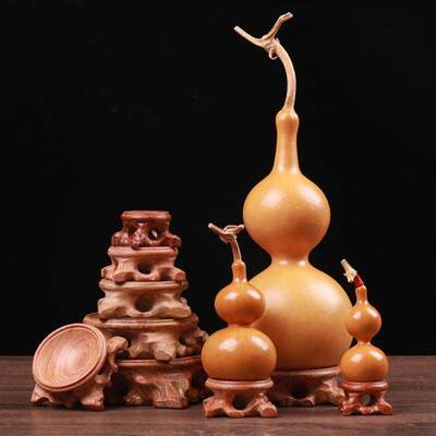 酸枝木镶空葫芦架子 实木雕刻展示架适用于水晶球蛋雕文玩小葫芦