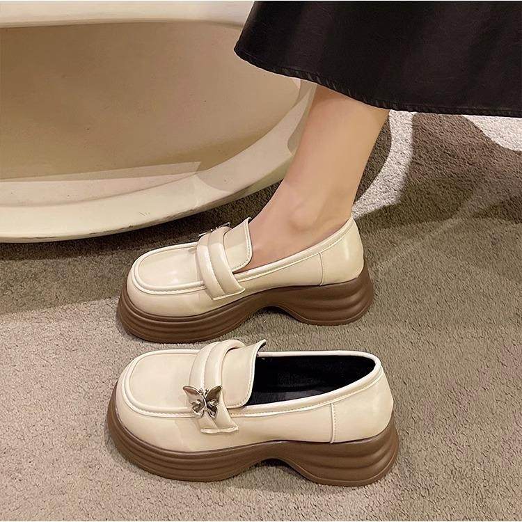 英伦风厚底小皮鞋女新款春款百搭装饰jk单鞋松糕乐福鞋ins潮,女鞋,浅口单鞋,淘宝优惠券,粉丝福利购,淘宝优惠卷