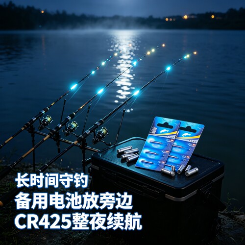 CR425夜光漂电池整夜续航亮尾