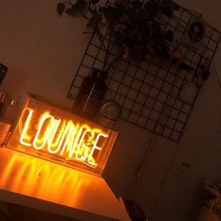 ins风少女心房间卧室party酒吧bar装 饰灯铁盒霓虹灯亚克力盒夜灯