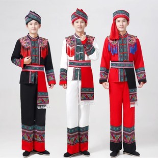 56个少数民族服装男款广西壮族苗族瑶侗族三月三演出成人服饰套装
