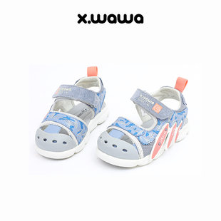 雪娃娃宝宝凉鞋男女小童学步鞋夏季新款软底防滑婴幼儿童鞋子