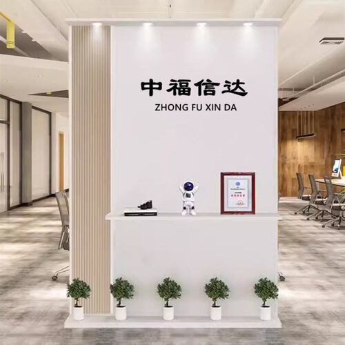 玻璃屏风隔断玄关装饰铁艺公司前台可移动入户Nlogo背景落地形象