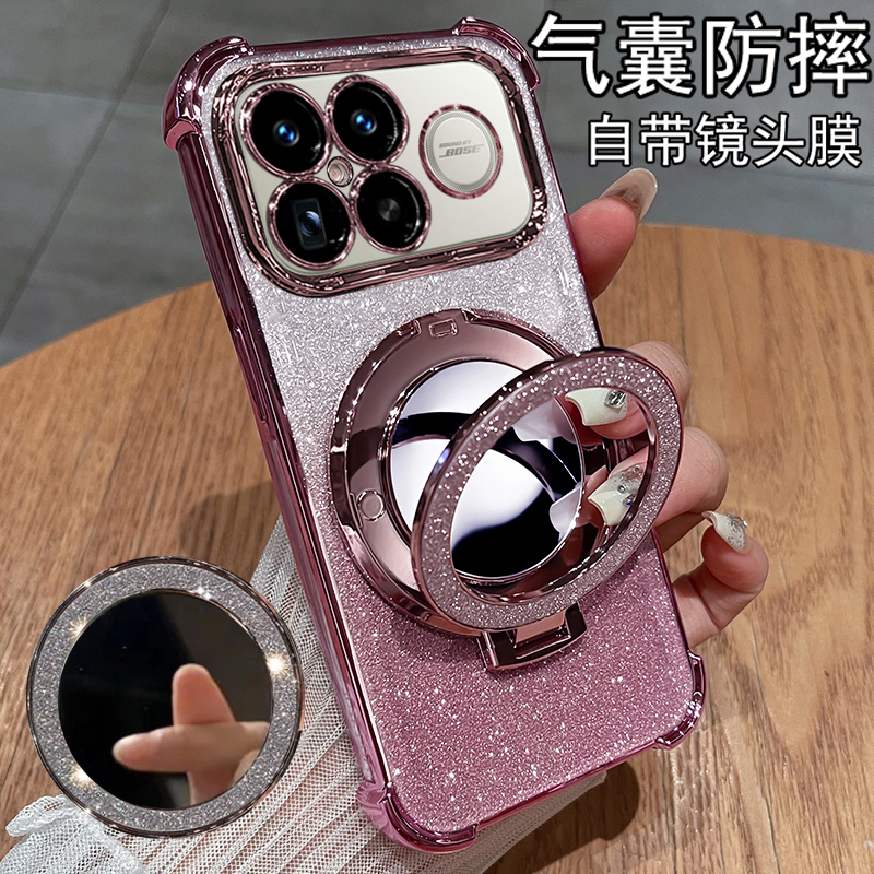 适用小米pocof8pro手机壳带支架