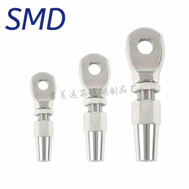 眼式快速接线h器收紧钢丝绳扣承重锁头接头夹钢丝绳拉索楼梯接头