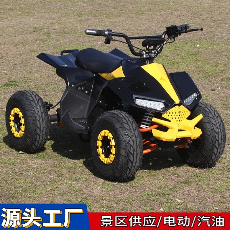 景区电动48v沙滩车四轮越野60ATV小猎鹰儿童游乐汽油成人小型摩托