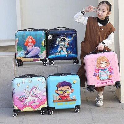卡通儿童行d李箱旅行箱男童大容量学生拉杆箱女孩静音万向轮登机