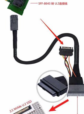 U.2转pcie x4转接卡nvme u.2 8643-8639nvme双口四口X8 X16扩展
