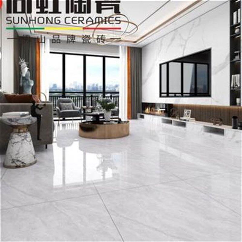 尚虹陶瓷 通体大理石瓷砖800X800客厅全瓷地砖卧室灰色耐磨地板砖