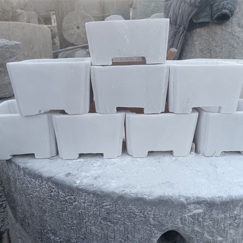 汉白玉小石盆g菖蒲盆奇石底座多肉四方花盆精品花卉园花盆阳台