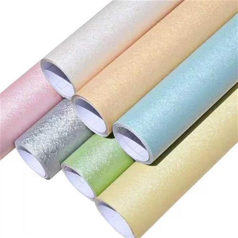 家用壁纸自粘防水可擦洗纯色墙纸白色温馨卧室儿童房带胶贴纸自贴