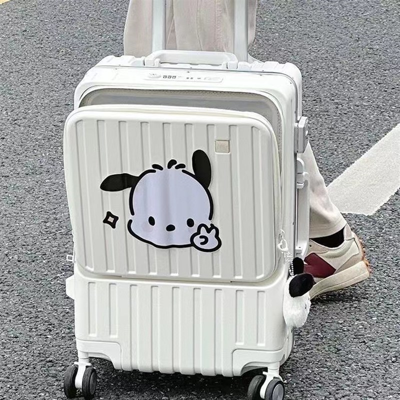 御铝多功能前开口行李箱磨砂铝框拉杆箱万向轮男女2U0 24寸旅行箱