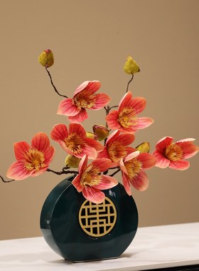 新中式陶瓷花瓶客厅沙发角几茶室博古架摆件家居小众高级软装饰品