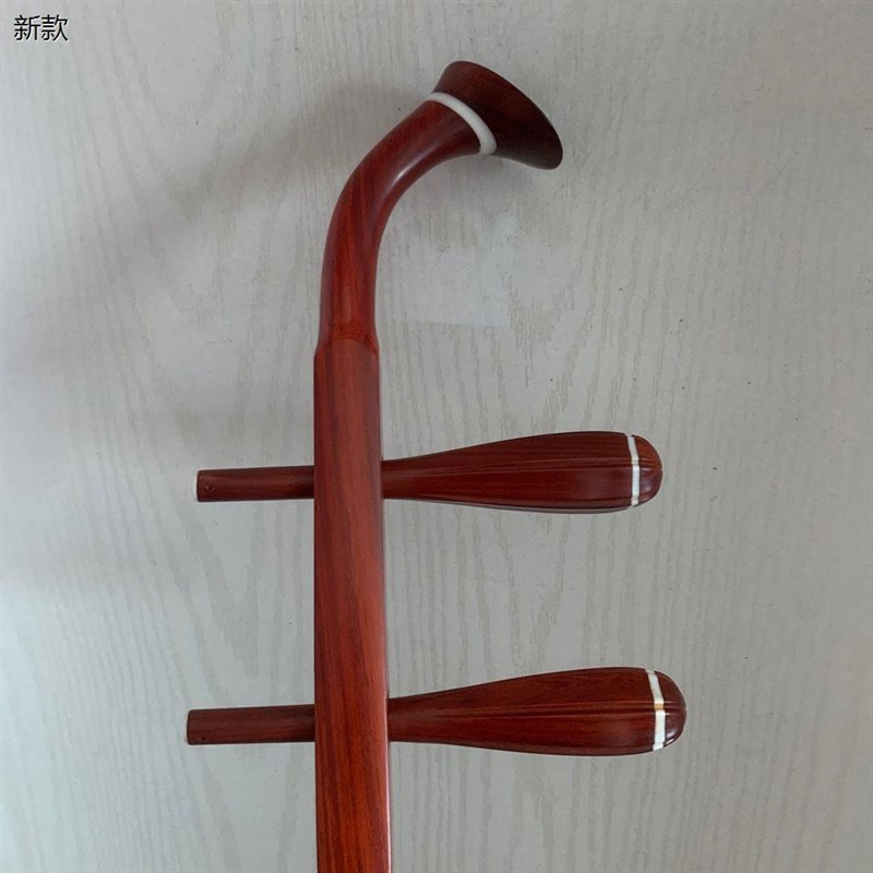 紫檀二胡琴杆弯头二胡杆 全木素杆 越胡杆子花鼓大筒杆扁杆带琴轴