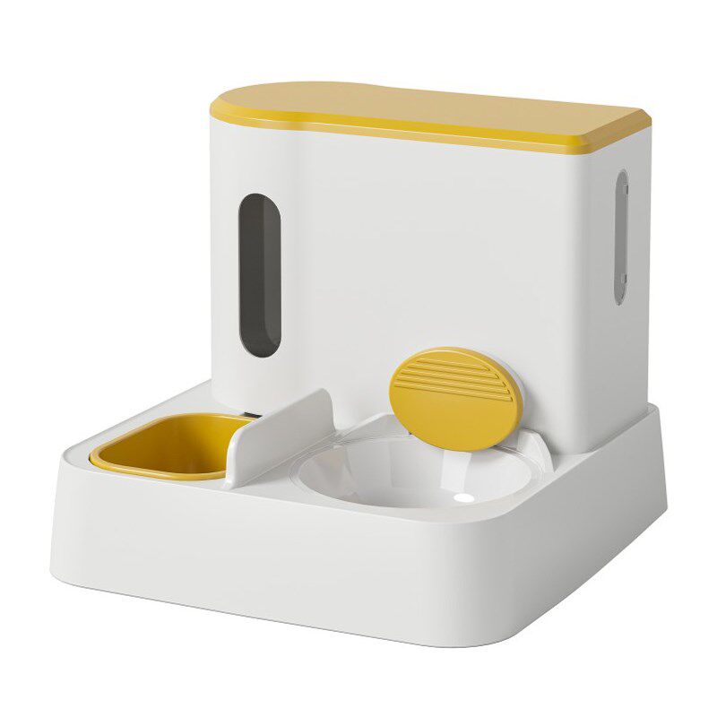 猫咪碗食盆陶瓷不易打翻一体自动喂食器狗狗饮水机流动喝水不插电