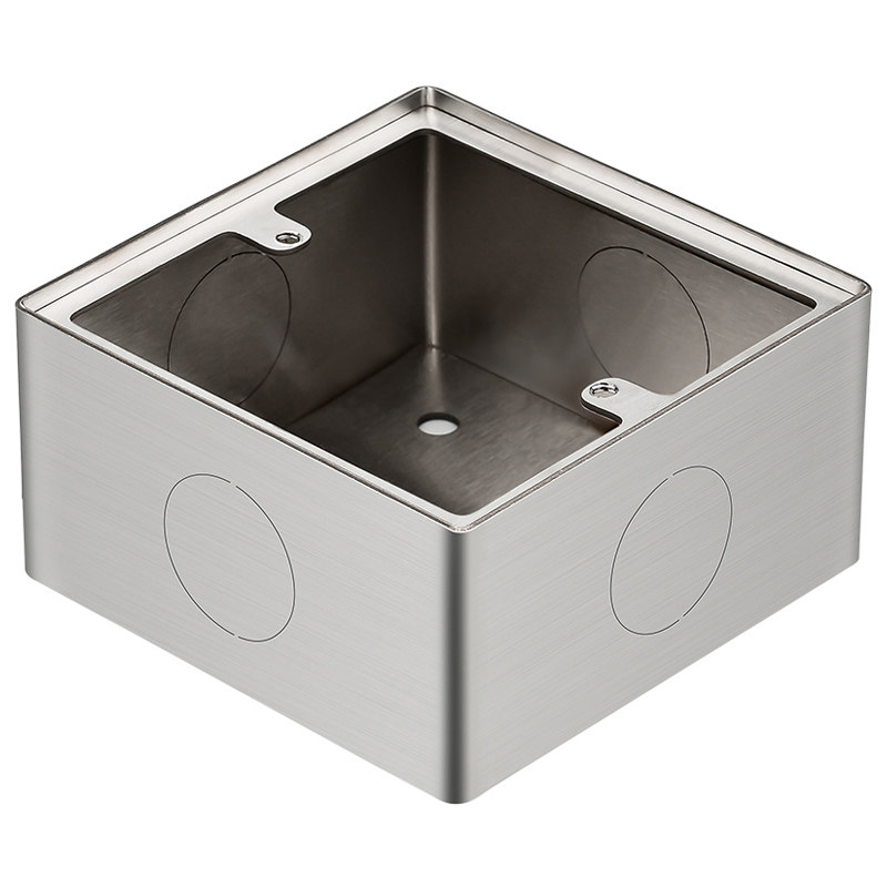 不锈钢线盒86型明装底盒开关插座盒钢质接线盒超薄金属铁线盒明盒