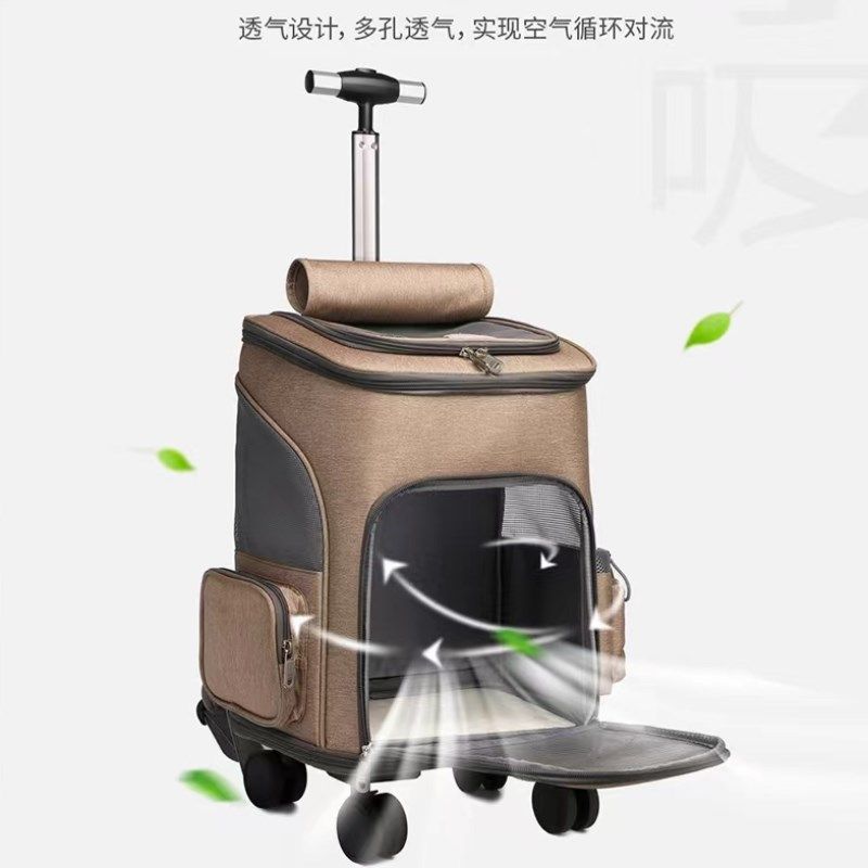 宠物拉杆箱猫包外出便携狗狗旅行箱透气猫咪行李箱双肩背包太空舱