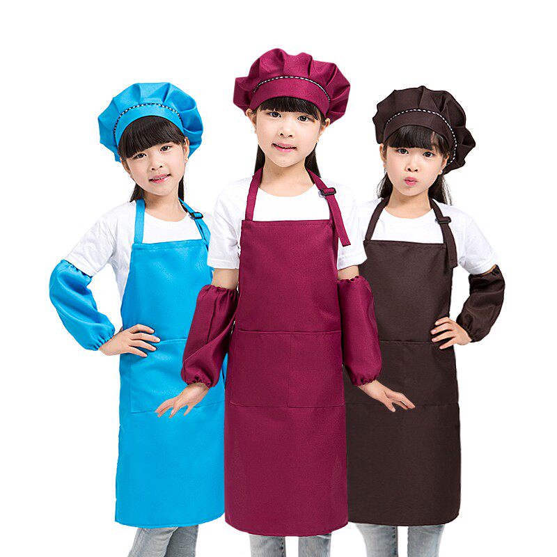 儿童围裙定制logo 订做幼儿园美术馆小孩绘画画衣印字广告diy包邮