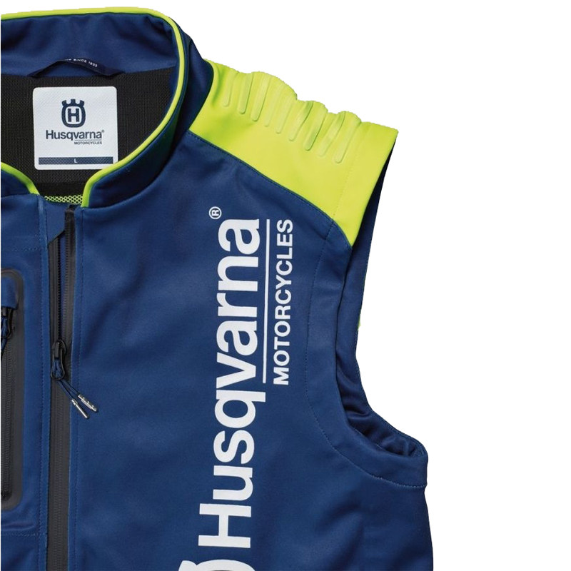 HUSQVARNA摩托车越野骑行服多功G能马甲长途夏拉力服胡斯瓦纳车队