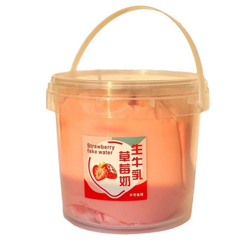 新品起泡红泥巨形网胶仙气超大桶抱抱泡泡奶假水儿童水晶泥不粘手