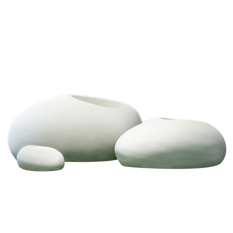 花盆玻璃钢恐龙蛋花器商场园艺空间美陈软装搭配设计绿植造景摆件