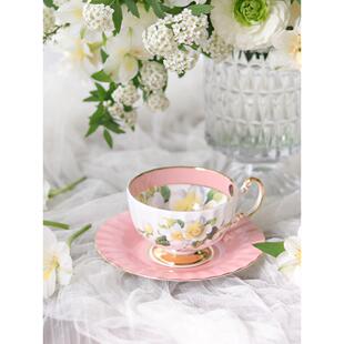 英国安斯丽Aynsley山茱萸骨瓷咖啡杯碟欧式下午茶具色釉花茶杯碟