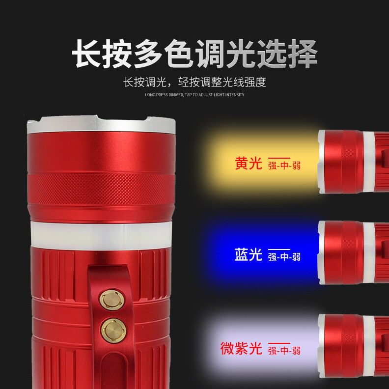 直销钓鱼灯夜钓灯大功率强光蓝光紫光黄光氙气鱼灯台钓灯筏钓装备