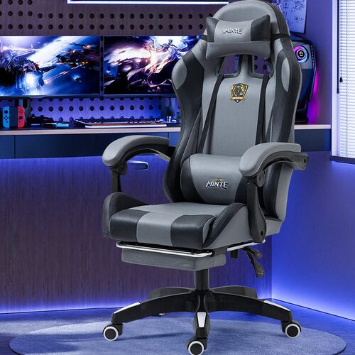 直销gaming chair人体工学电脑椅可旋转可躺座椅舒适乳胶网吧电竞