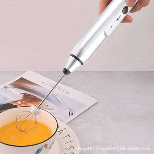 直销充电式打奶泡器家用3档USB奶泡机多功能咖啡拉花手持电动打蛋