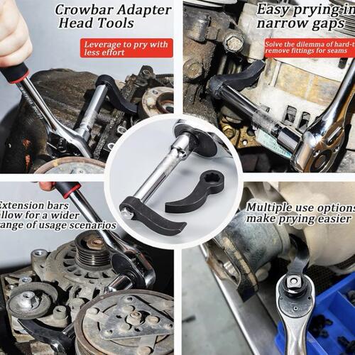 直销牛角式半轴拆卸工具 Crowbar Adapter Head Tools 延长杆套装