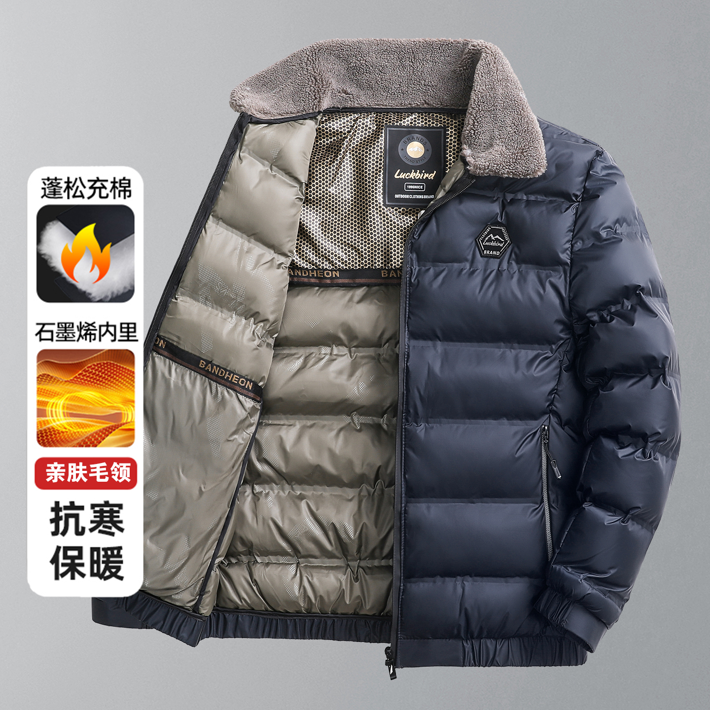 2025冬季新款男士棉衣加厚保暖