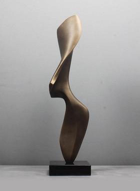 玄关雕塑摆件轻奢抽象艺术品摆设软装饰品玻璃纤维家居样品屋展示