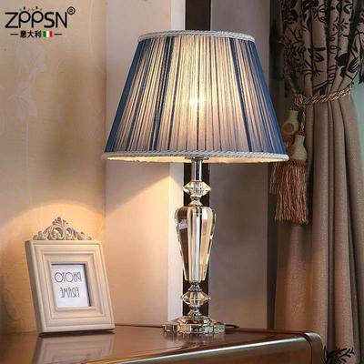ZPPSN北欧水晶台灯卧室客厅高级质感创意轻奢摆件夜灯氛围床头灯