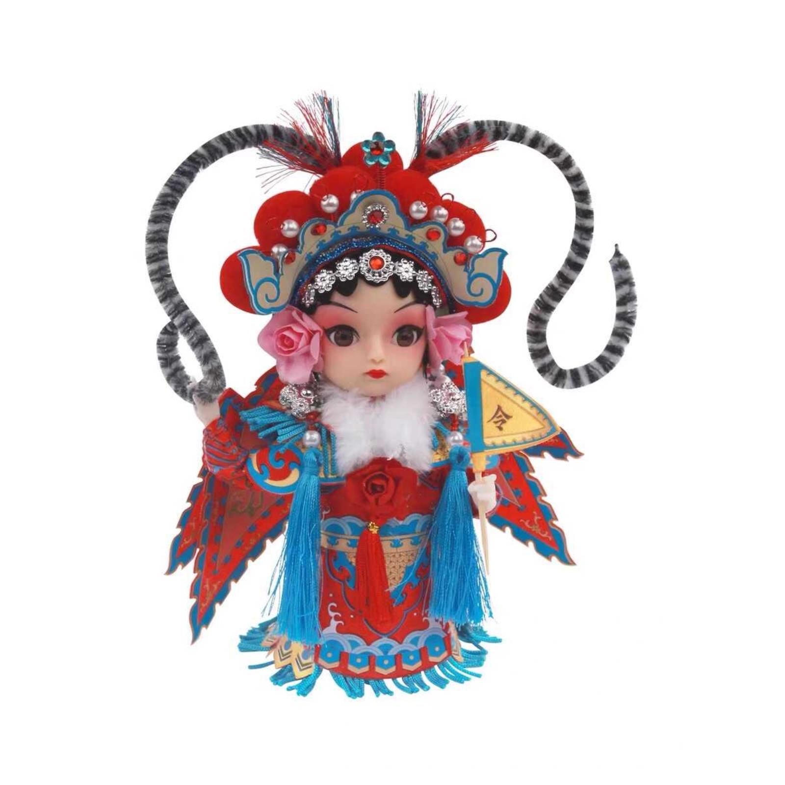 国风北京绢人娃娃手工制作材料包京剧戏曲玩偶送老外礼品特色摆件