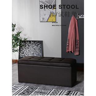 简约欧式实木换鞋凳子服装店沙发凳收纳储物试鞋凳长条凳床头尾凳