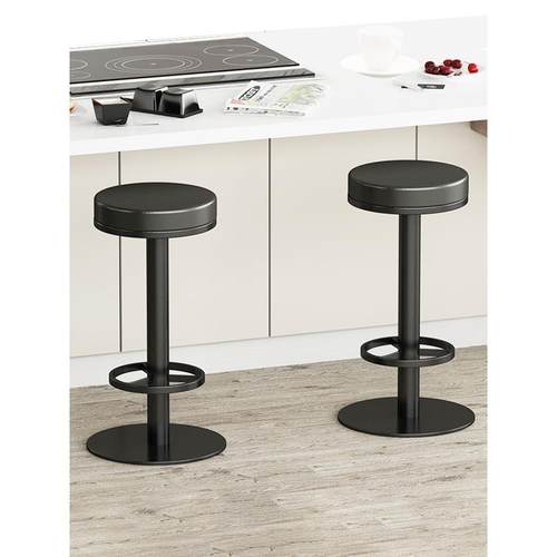 简约ins吧台椅家用网红奶茶店升降旋转椅子现代酒吧前台高脚凳子