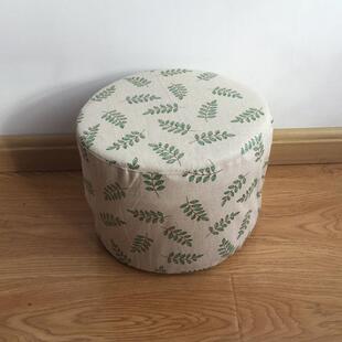 棉麻方凳子套圆凳子套子草墩凳套 圆坐垫牀榻套松紧圆墩套可定制