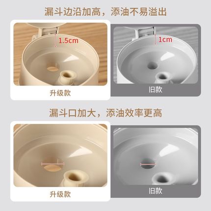 T&C翻盖高硼硅玻璃油壶耐高温家用油瓶厨房倒油不挂油防漏防尘虫