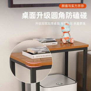 家用小书桌电脑桌子简易工作台卧室双层置物架客厅高脚边几鱼缸架