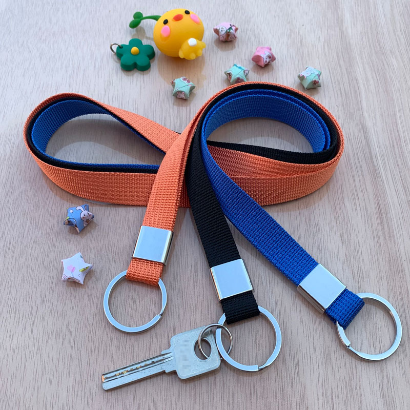 纯色挂脖钥匙扣男女学生校卡证件尼龙织带挂绳老人儿童长款防丢锁